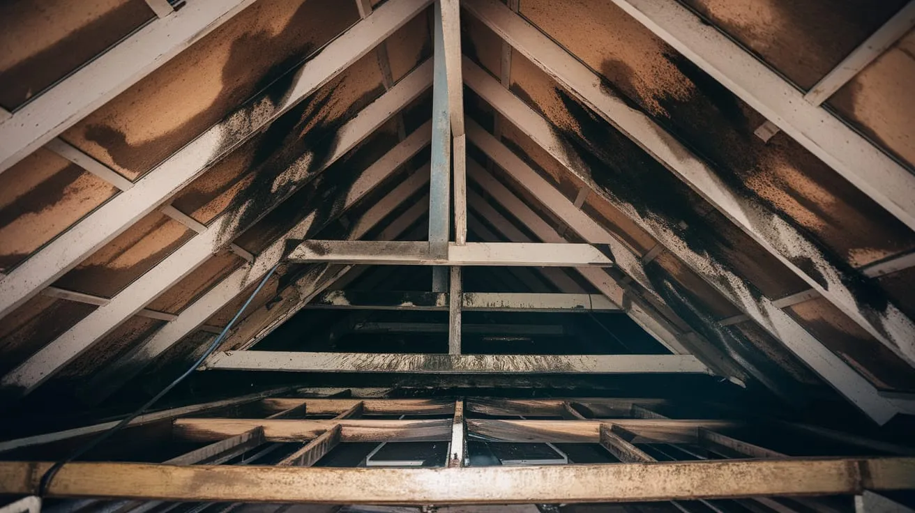 Water damage from gutter failure