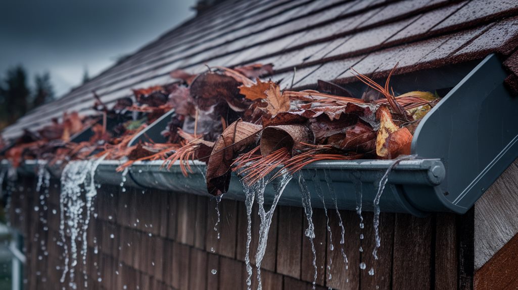 clogged gutter drainage problems