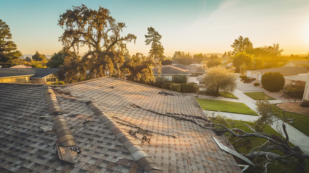 tree limbs damaged by wind